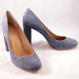 J.Crew Blue Suede Heels